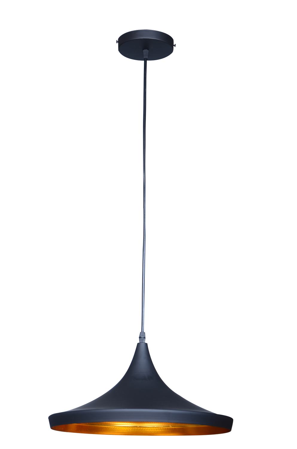 Berkley Black and Gold Single Light Pendant B6002BG