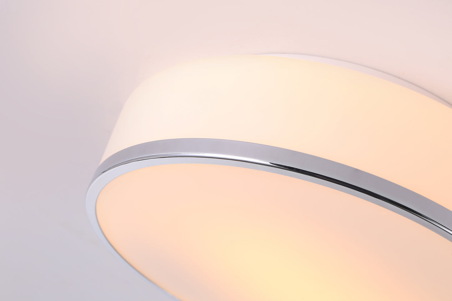 Bromi Design Harris Flush mount Ceiling Fixture in White/Chrome