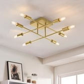 Halton 8 Light Gold Flush Mount Ceiling Fixture