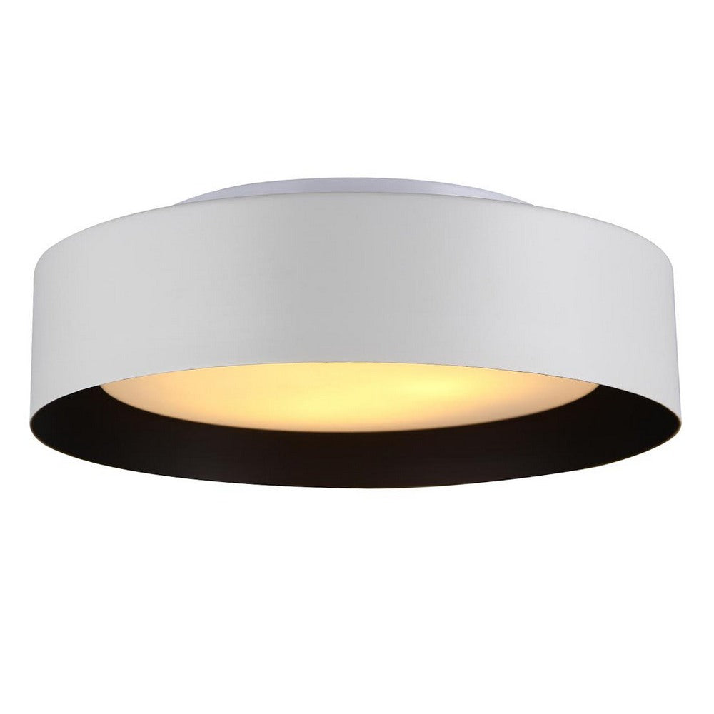 Lynch White & Black Flush Mount Ceiling Light