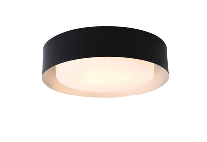 Lynch Black & Silver Flush Mount Ceiling Light