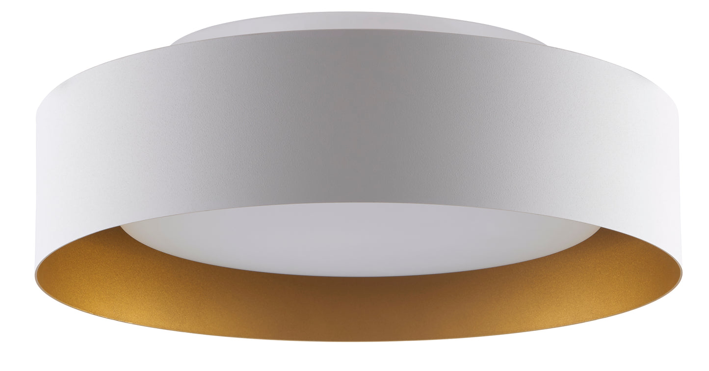 Lynch White and Gold Flush Mount Ceiling Light