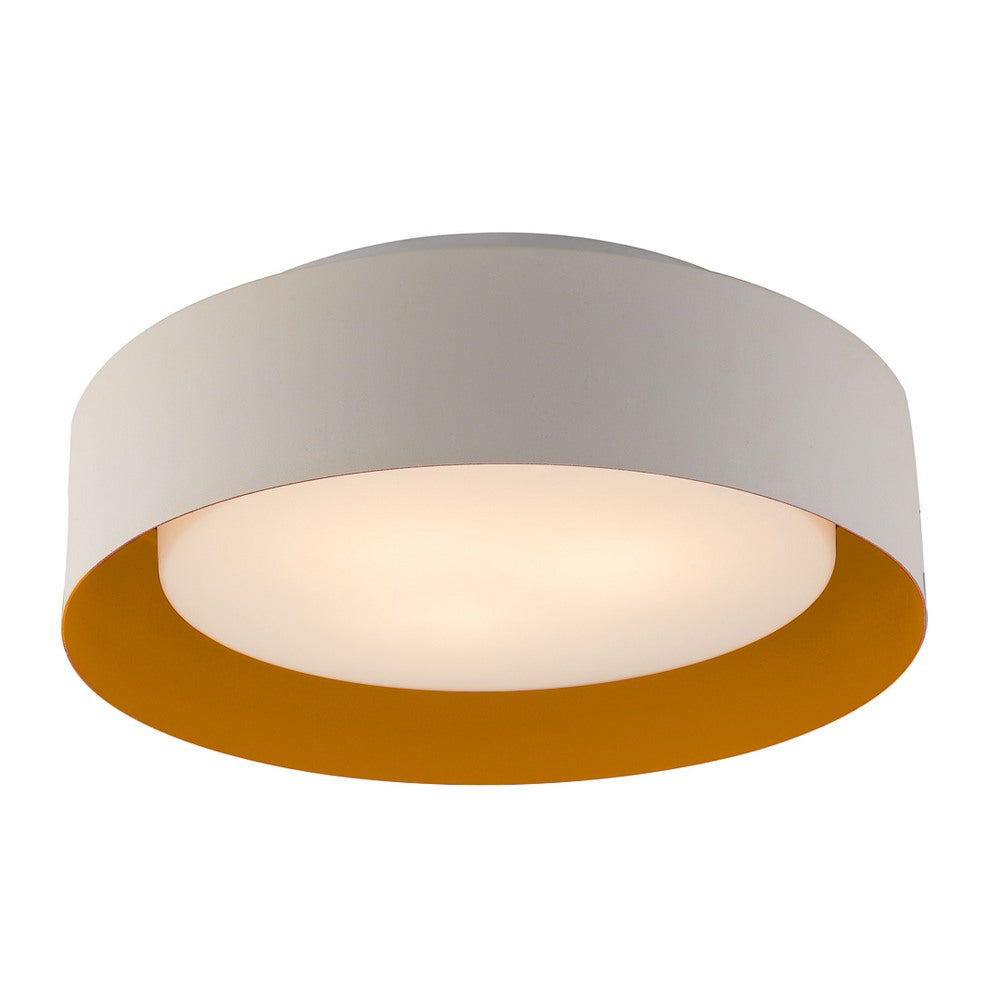 Lynch White & Orange Flush Mount Ceiling Light