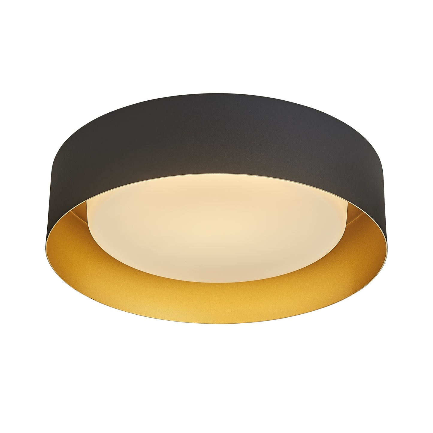 Marley Led Flush Mount Ceiling Fixture in Black / Gold