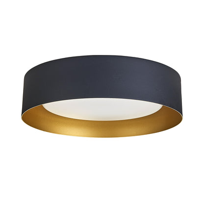 Marley Led Flush Mount Ceiling Fixture in Black / Gold