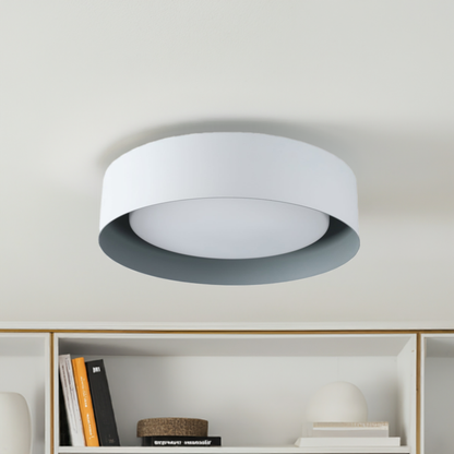 Lynch White and Gray Flush Mount Ceiling Light