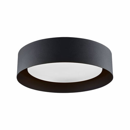 Marley 15.75 in. Black Led Flush Mount Ceiling Fixture